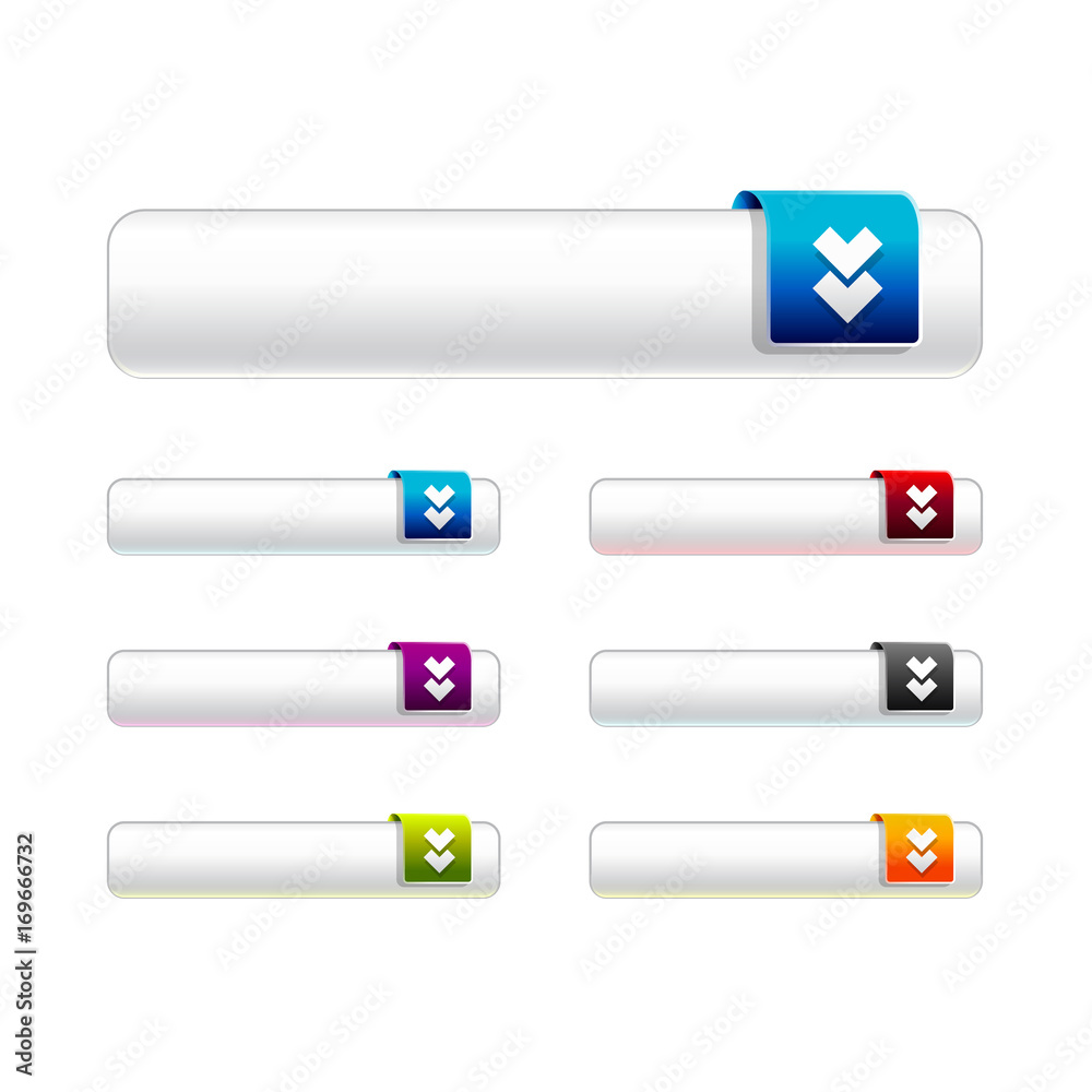 Vector Web menu buttons set for business site. Vector Web menu buttons set for business site.