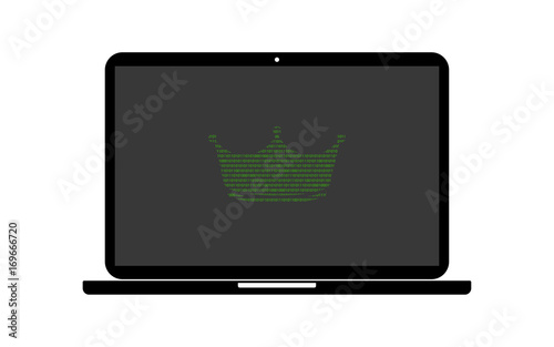 Hacker Laptop Königskrone