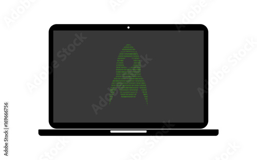 Hacker Laptop Rakete