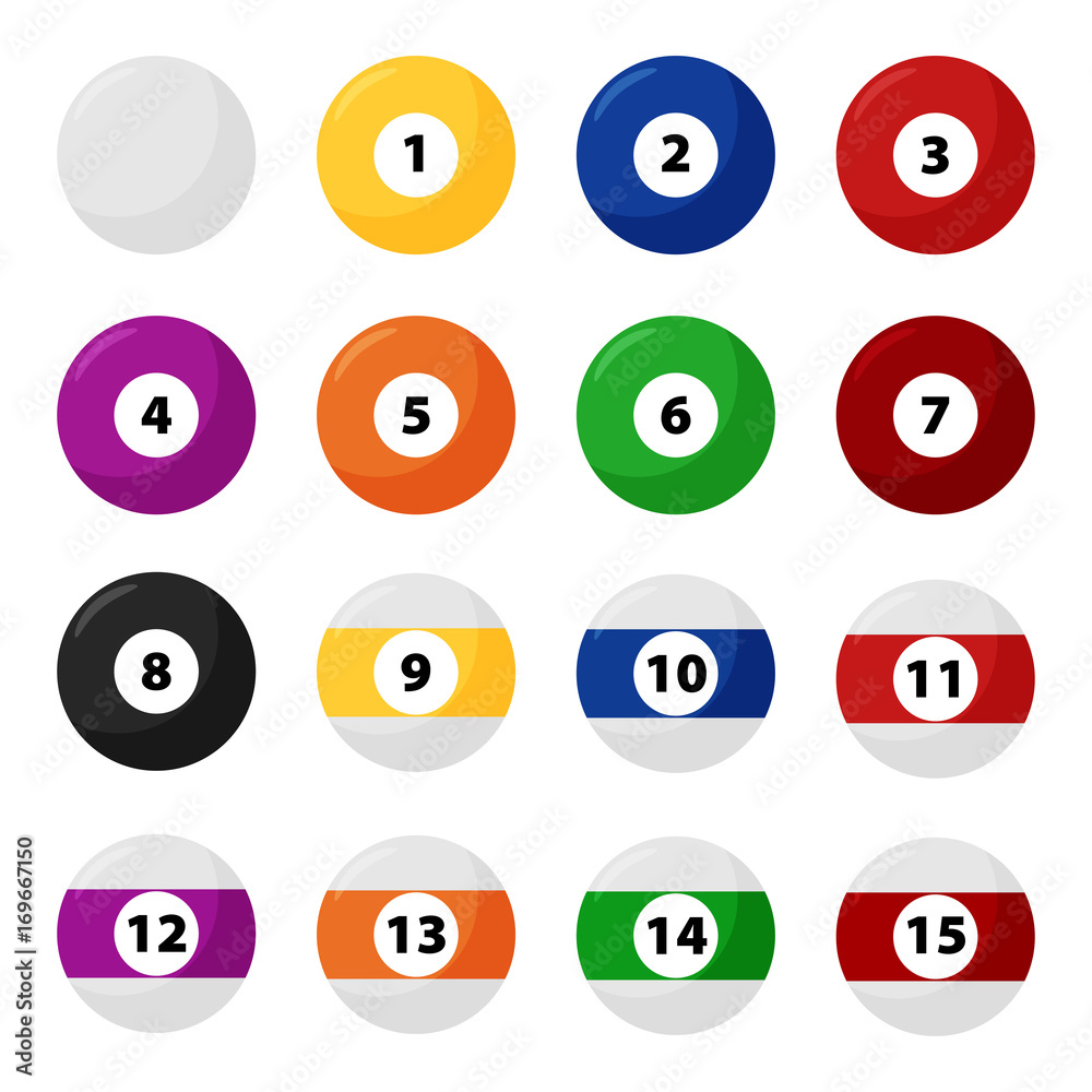 Complete Billiard Balls in flat vector set Complete Billiard Balls in flat vector set