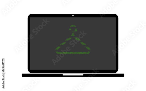 Hacker Laptop Kleiderbügel