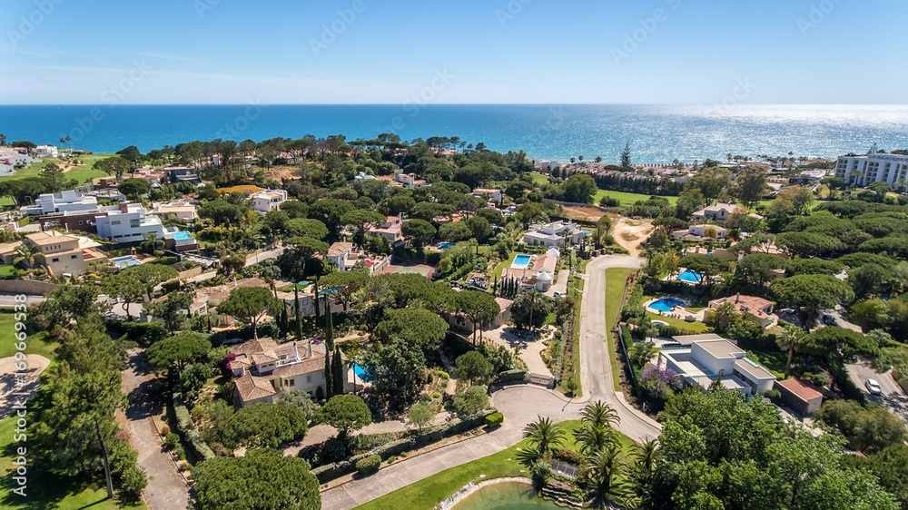 Aerial. Amazing view from the sky of village of Villas de Lobo. Algarve Aerial. Amazing view from the sky of village of Villas de Lobo. Algarve