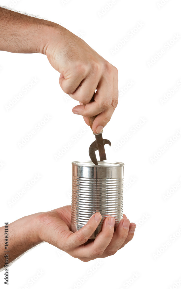 Obraz premium opening tin