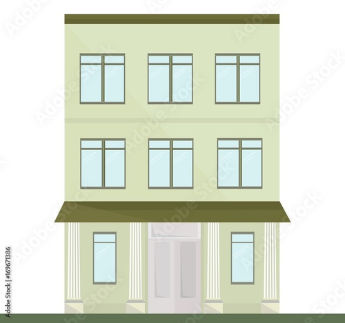 Modern architecture facade building vector illustrations