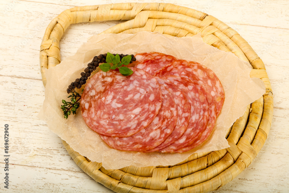 Sliced salami