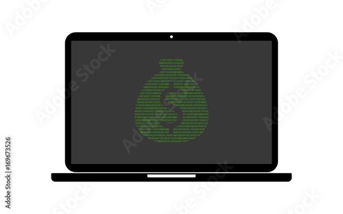 Hacker Laptop Geldsack Dollar