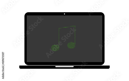 Hacker Laptop doppelte Achtelnote