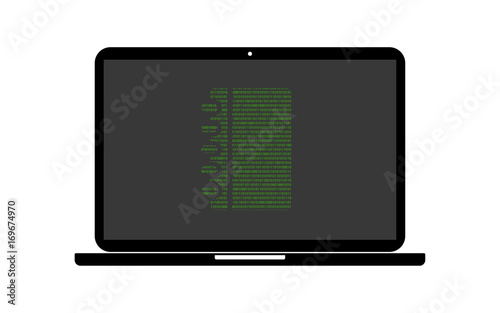 Hacker Laptop Notizblock