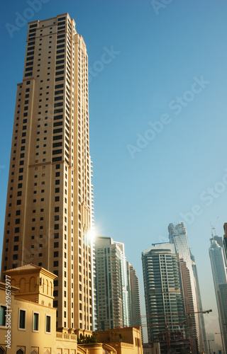 Modern buildings in Dubai Marina