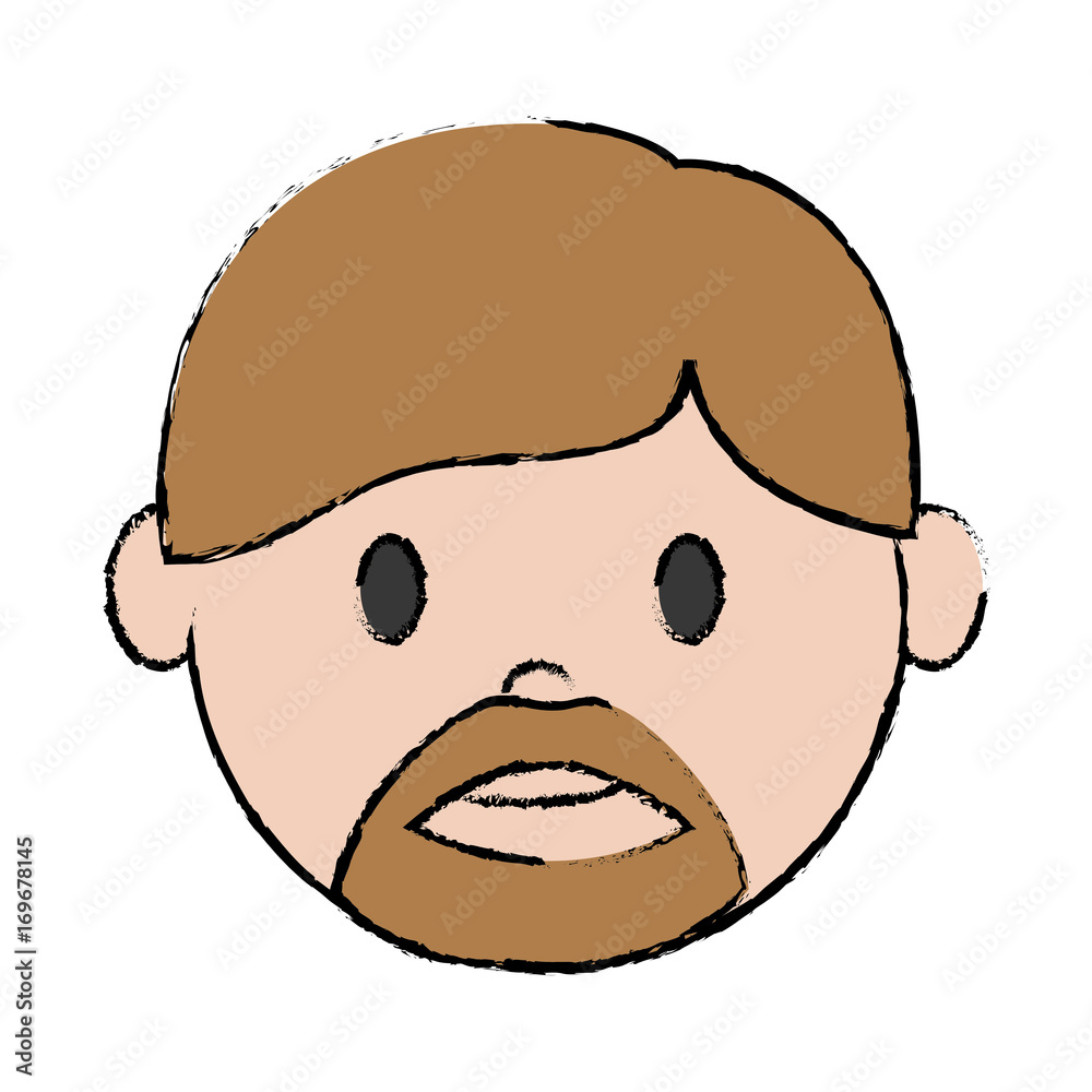 cartoon man with beard icon over white background colorful design vector illustration cartoon man with beard icon over white background colorful design vector illustration