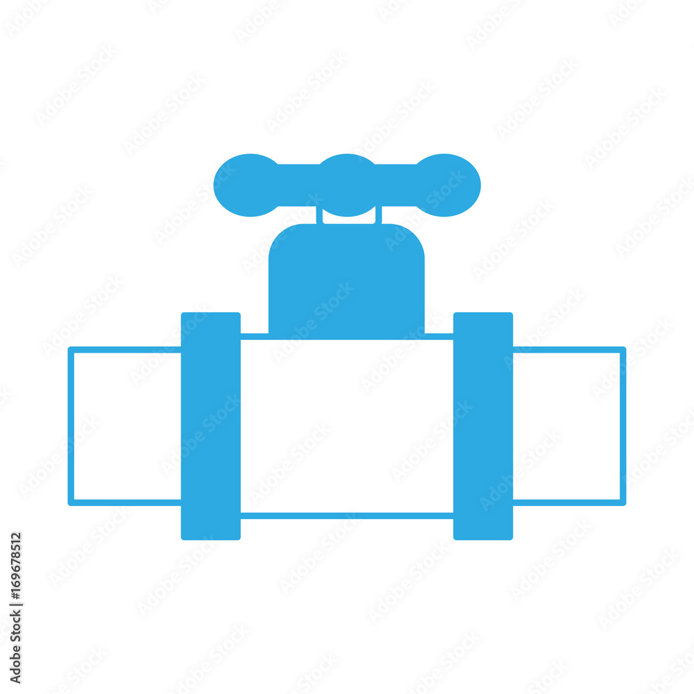 Fototapeta premium water pipe valve icon over white background vector illustration