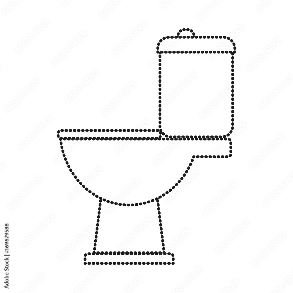 toilet icon over white background vector illustration