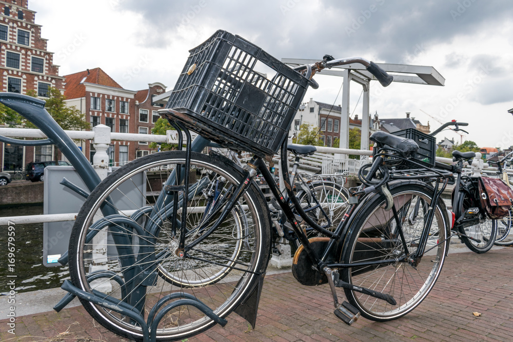 Dutch bike at the canal, the netherlands