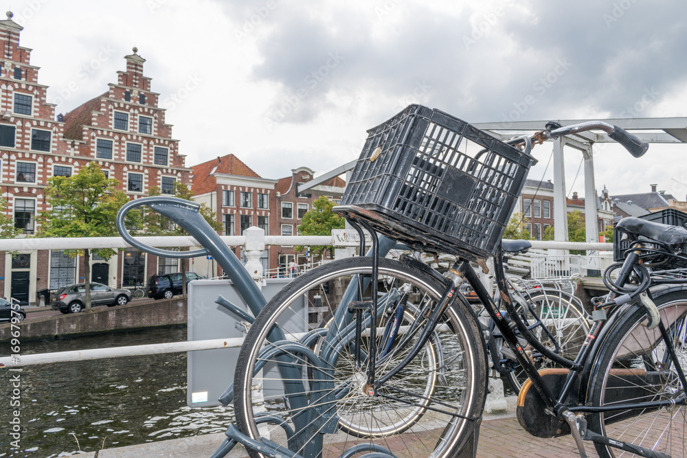 Dutch bike at the canal, the netherlands