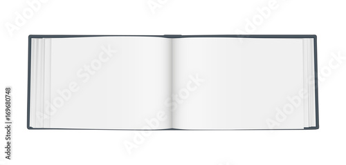 Vector realistic open blank book isolated on white background