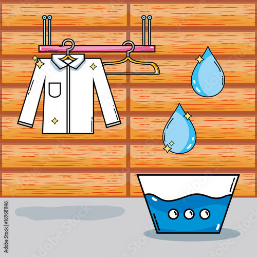 laundry equipment to clean the domestic clothes