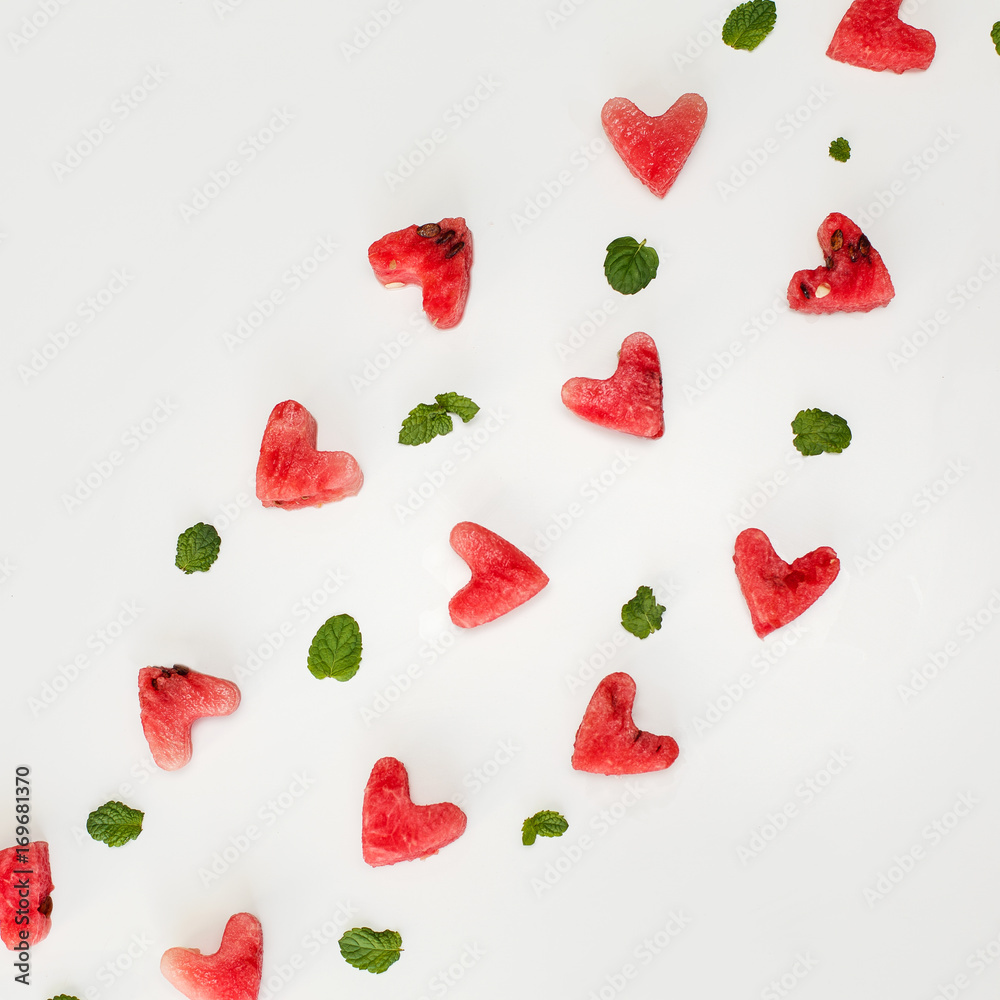watermelon heart texture isolated watermelon heart texture isolated
