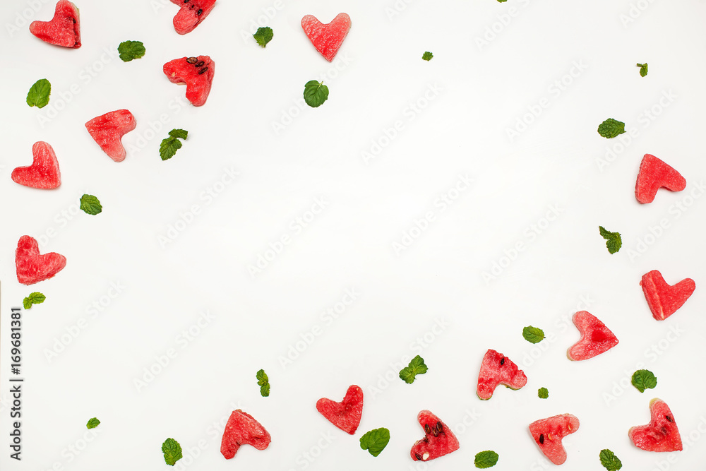 watermelon heart texture isolated watermelon heart texture isolated