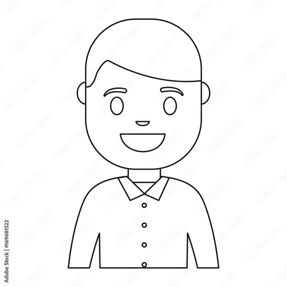 cartoon man smiling icon over white background vector illustration cartoon man smiling icon over white background vector illustration