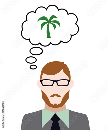 Person denkt an Palme