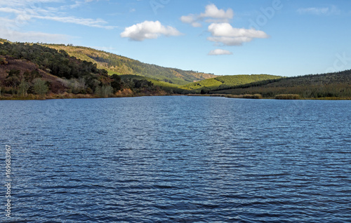 Lake and Blue Cloudy Sky Landscape in South Africa