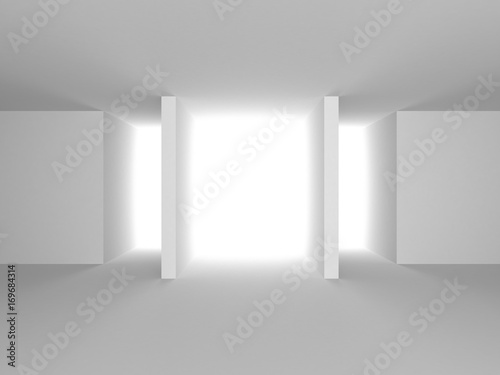 Futuristic White Architecture Design Background