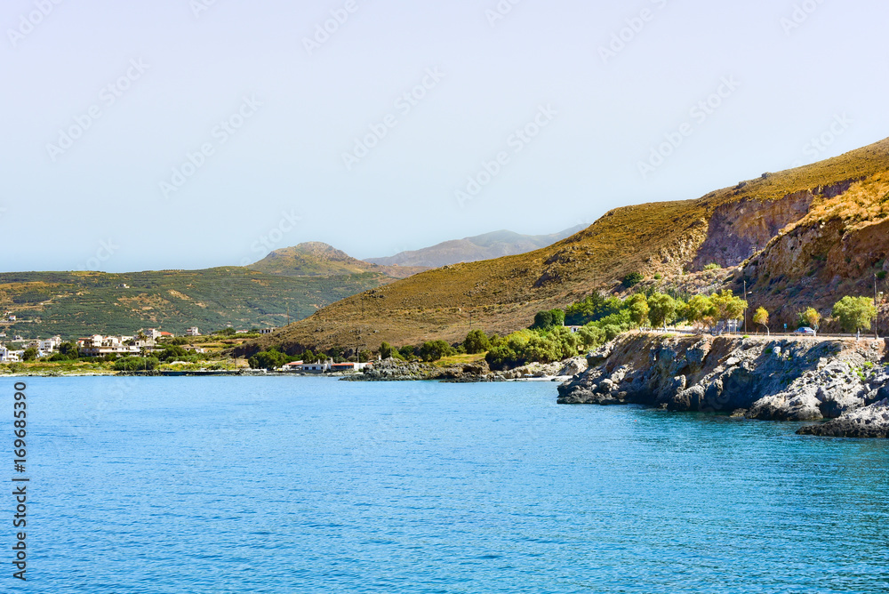 The view of the sea. The Island Of Crete, Greece. The view of the sea. The Island Of Crete, Greece.