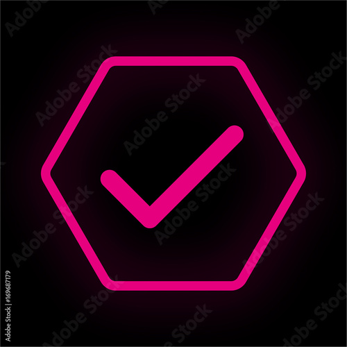 Neon Button Polygon - Haken