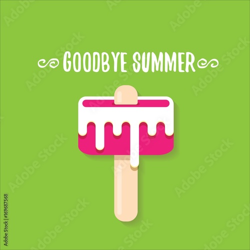 vector goodbye summer concept illustration
