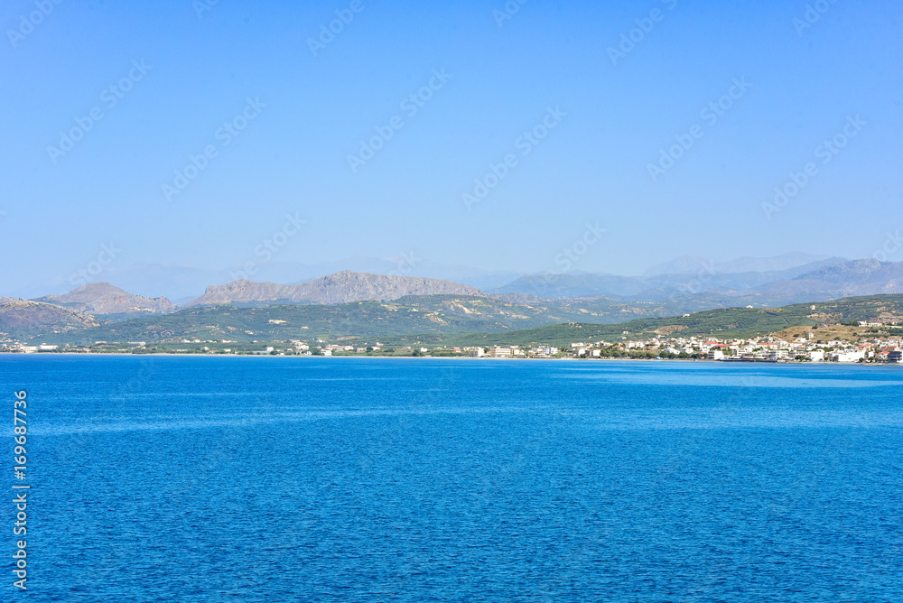 Panorama of Crete island, Greece.