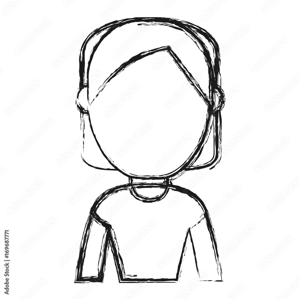 avatar woman icon over white background vector illustration avatar woman icon over white background vector illustration