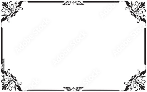 Decorative frames and borders, on white background with copy space for add text message. 