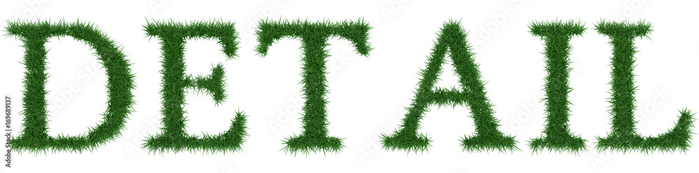 Detail - 3D rendering fresh Grass letters isolated on whhite background. Detail - 3D rendering fresh Grass letters isolated on whhite background.