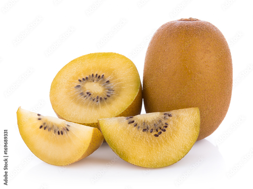 gold kiwi fruit isolated on white background gold kiwi fruit isolated on white background