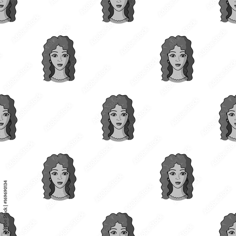 Εκτύπωση καμβά Avatar of a woman with curly hair
