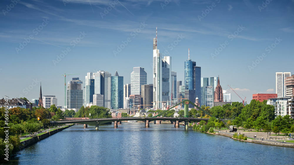 Skyline Frankfurt am Main - obrazy, fototapety, plakaty 