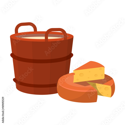 Сheese, single icon in cartoon style.Сheese, vector symbol stock illustration web.
