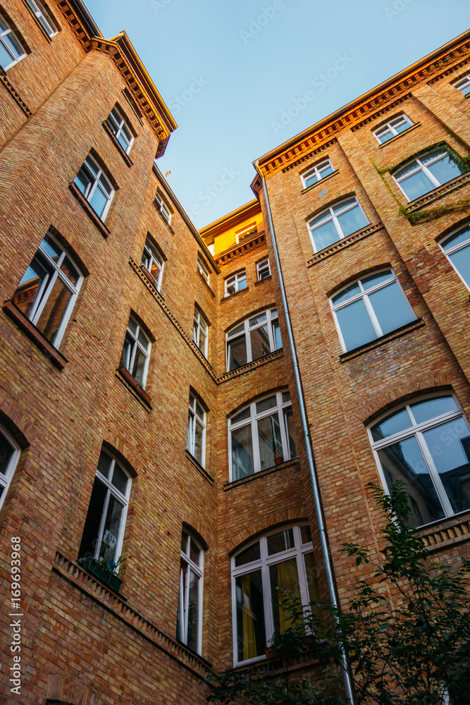 Fototapeta premium low angle view of brick building