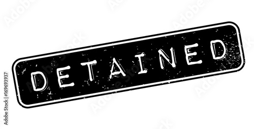 Detained rubber stamp. Grunge design with dust scratches. Effects can be easily removed for a clean, crisp look. Color is easily changed.