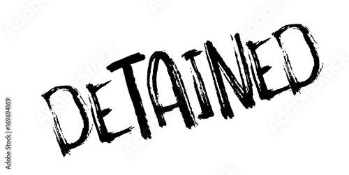 Detained rubber stamp. Grunge design with dust scratches. Effects can be easily removed for a clean, crisp look. Color is easily changed.