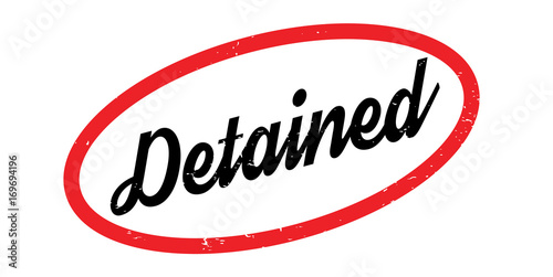 Detained rubber stamp. Grunge design with dust scratches. Effects can be easily removed for a clean, crisp look. Color is easily changed.