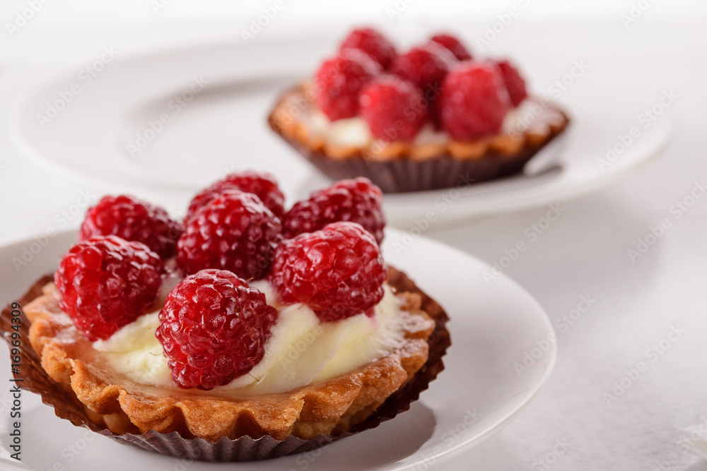 Cake with raspberry Cake with raspberry