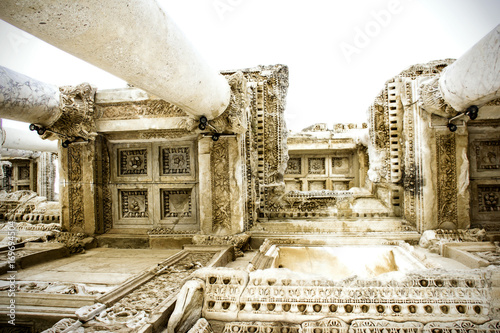 Ceiling Of Celsus Library At Ephesus Ancient City photo