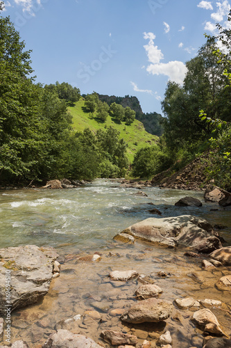 Beautiful view of the valley of the river 