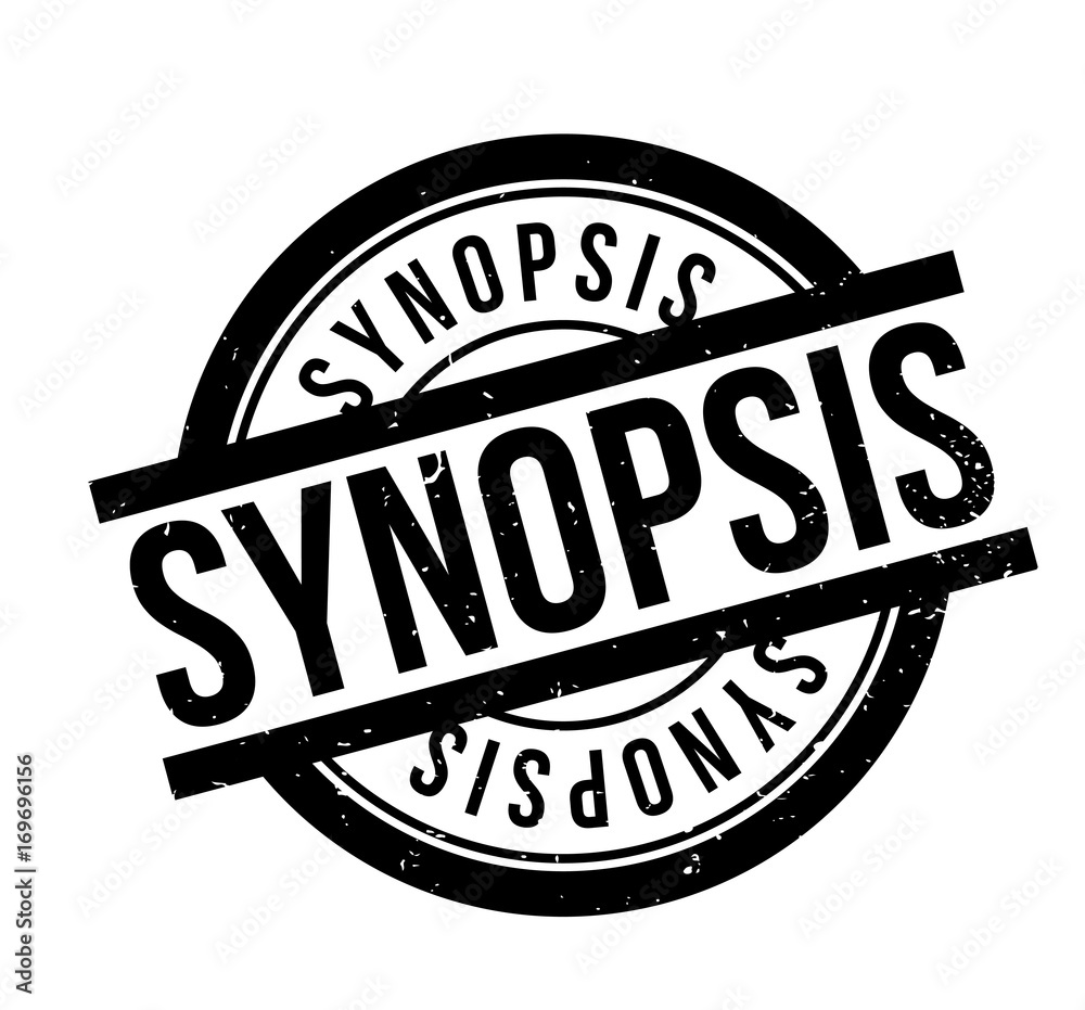 Fototapeta premium Synopsis rubber stamp. Grunge design with dust scratches. Effects can be easily removed for a clean, crisp look. Color is easily changed.