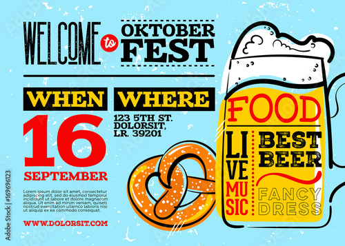 Welcome to Oktoberfest Poster. Horizontal or Landscape Orientation.