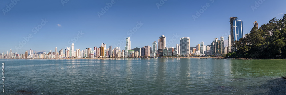 Panoramic view of Balneario Camboriu city skyline - Balneario Camboriu, Santa Catarina, Brazil