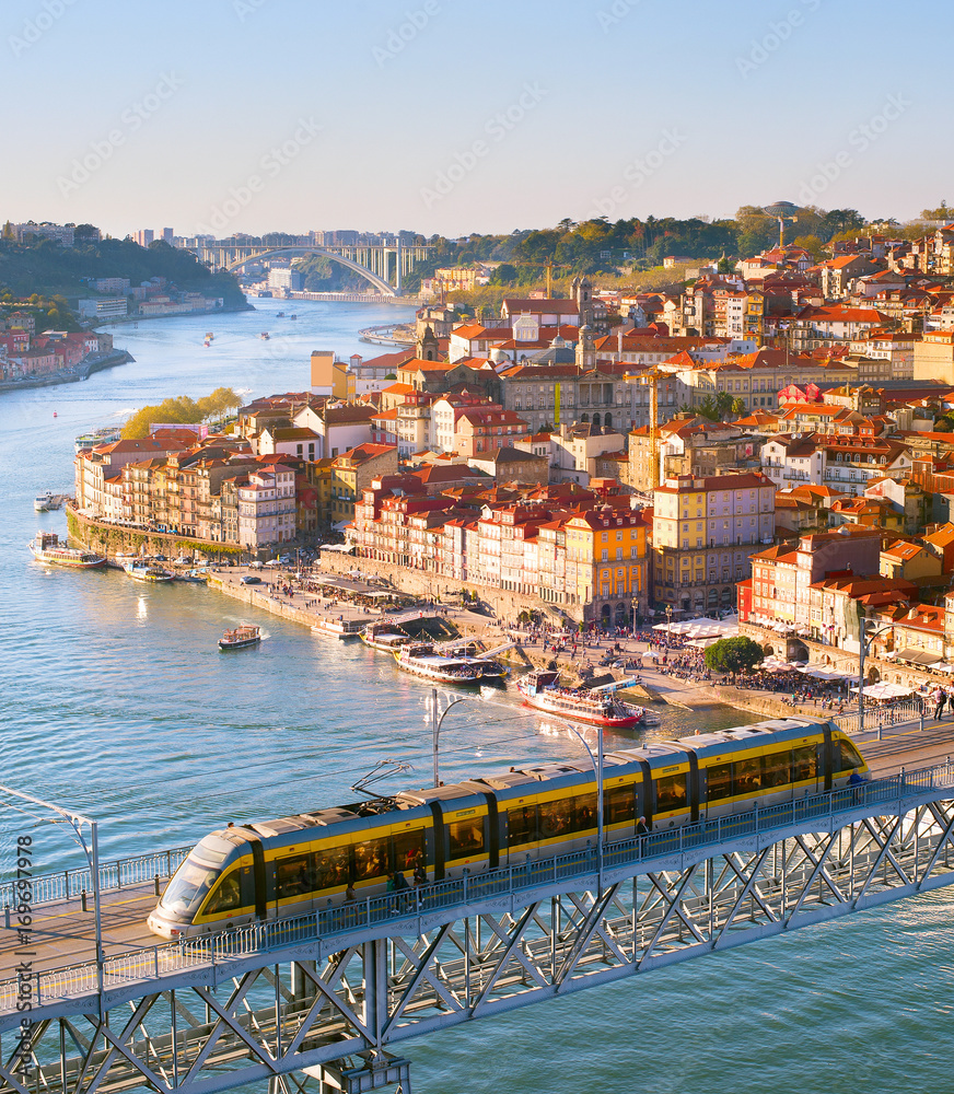Porto cityscape at sunset, Portugal