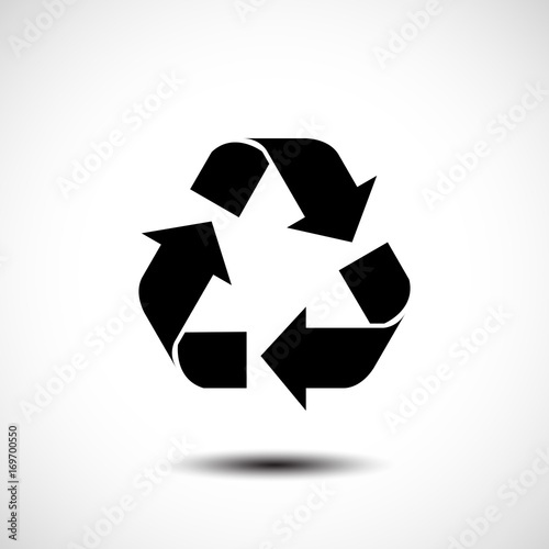 Recycle sign isolated on wh...