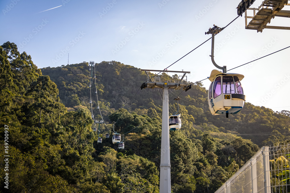 Cable car at Praia de Laranjeiras Beach - Balneario Camboriu, Santa Catarina, Brazil